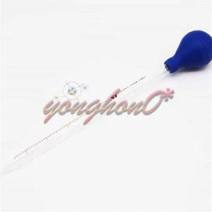 New 2x Rubber Head Glass Dropper Glass Pipettes Dropper scale line 5mL - Picture 1 of 1