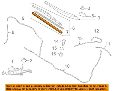 TOYOTA OEM 8521447010 Rear Liftgate Hatch Wiper Blade Refill Insert 04-22 PRIUS Foto 1 de 2
