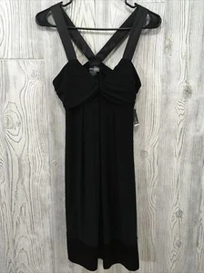 Vintage Bisou Bisou Michelle Bohbot schwarzes Kleid Größe 6 neu mit Etikett - Bild 1 von 8