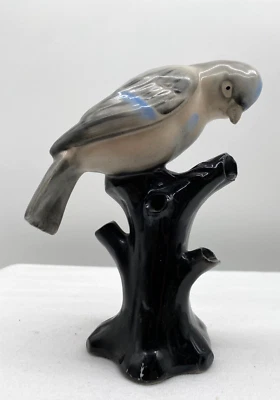 Antique Sitzendorf Figural Blue Bird Bud Vase German Porcelain Hand Painted - image 1 of 4