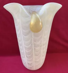 LARGE SIGNED GAMBARO & POGGI VETRERIA ARTISTICA MURANO ART GLASS VASE 12.5" tall - Picture 1 of 12