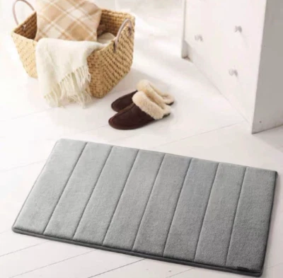 Alfombra de baño suave alfombra de piso, blanco/beige/gris/marrón Foto 1 de 4