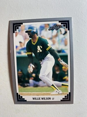 1991 LEAF #299 WILLIE WILSON NM-MT MLB BASEBALL CARD - Image 1 of 2