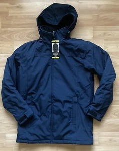 Weatherproof Men's Stretch Tech Jacket Removable Hood Green Blue S double zip - Picture 1 of 11