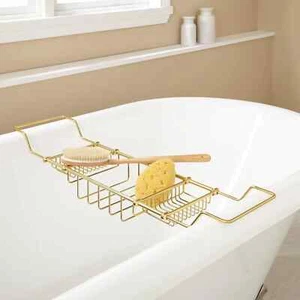 Signature Hardware 123696 Nottingham verstellbare Messingwanne Caddy - Messing poliert - Bild 1 von 2
