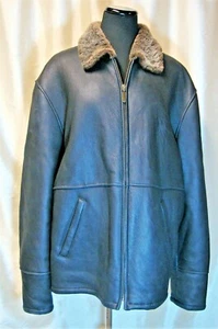 EUC Autunno L 100% Sheepskin Shearling Brown Leather Made in Turkey Jacket - Picture 1 of 8