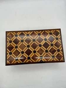Moroccan Thuya Burl Wood Jewelry Box Luxury Burl Wooden Box 7.8x4.75x2.5” - Picture 1 of 10