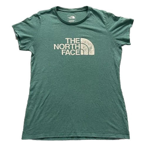 Top North Face donna taglia M verde casual SS camicia manica corta blusa media