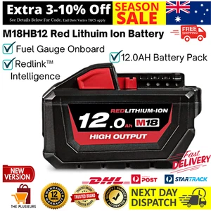 Genuine M18HB12 18V 12.0Ah RED LITHIUM ION Battery Pack High Output AU - Picture 1 of 12