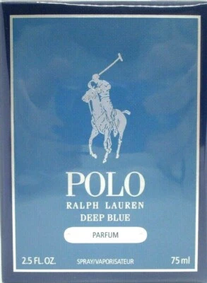 RALPH LAUREN POLO DEEP BLUE PERFUME SPRAY MASCULINO 2,5 Oz/75 ml NOVO EM FOLHA ITEM! - Imagem 1 de 4
