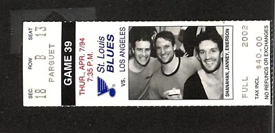 APRIL 7, 1994 LA KINGS @ ST. LOUIS BLUES HOCKEY TWO (2) TICKET STUBS - Image 1 of 2