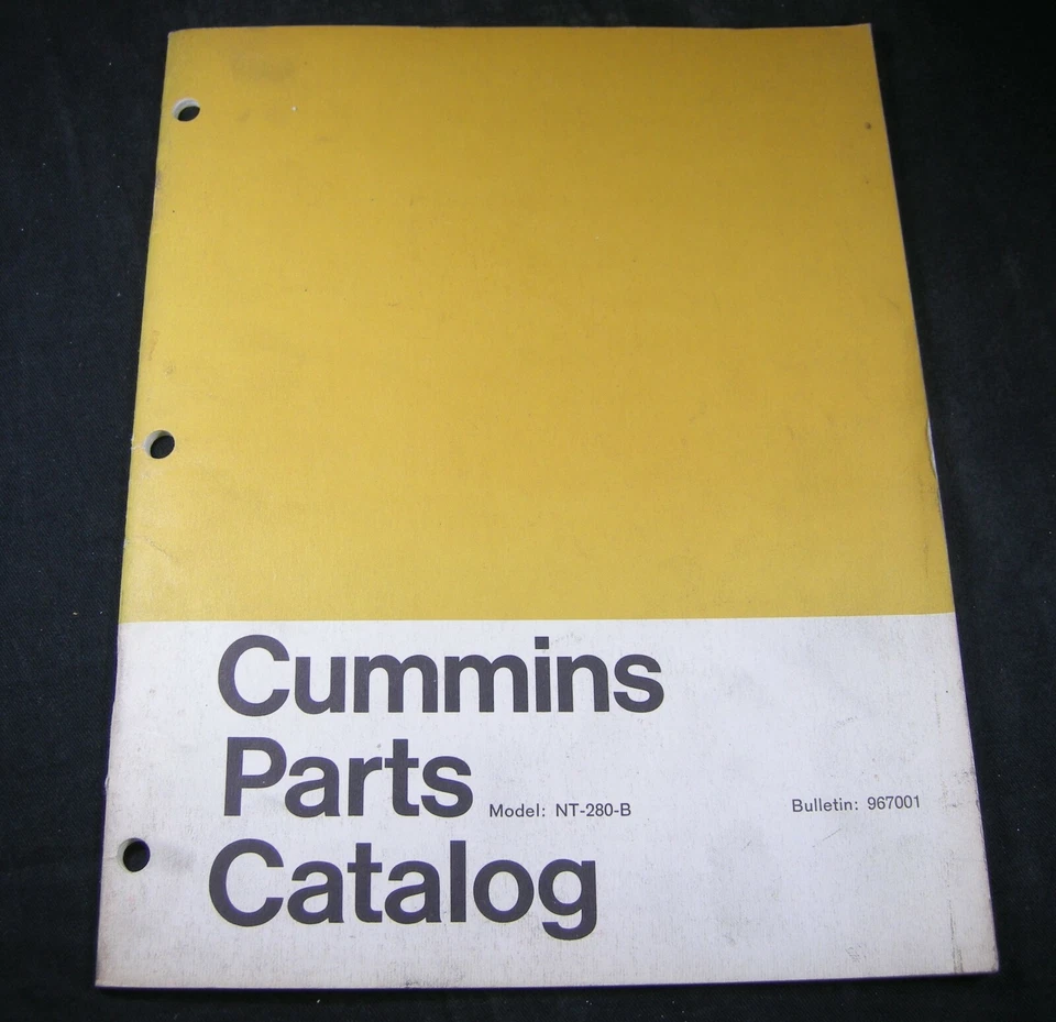 Cummins Model NT280B Diesel Engine Parts Manual Catalog Book NT-280-B OEM - Image 1 of 4