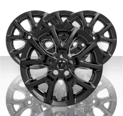 Juego de 4 cubiertas de rueda de ventilación de 17" 10 para Jeep Cherokee 2014-2018 9130 - negro brillante Foto 1 de 2