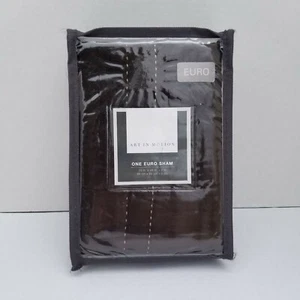 Art in Motion Loire Euro Pillow Sham Quilted Expresso 26" x 26" - Picture 1 of 3