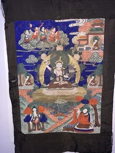 THANGKA Chinese TIBET ANTIQUE Tanka Scroll Painting - Picture 1 of 12