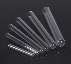 5ml - 135ml Round-bottomed Glass Tubes High Temperature Chemistry Glassware - Foto 1 di 17