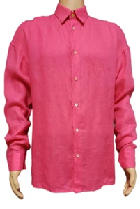 S/S 2012 Look #31 Versace Runway Pink Linen Shirt for Men 39 - M (15 1/2") - Picture 1 of 9