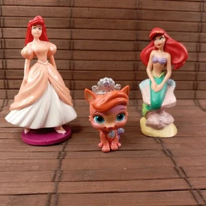 Disney Princess Ariel Little Mermaid 3 Figurines Cake Topper Toy Treasure Palace - Picture 1 of 7