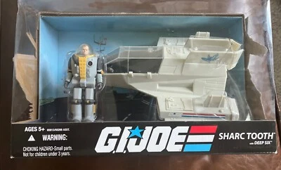 Boneco de ação GI Joe Hasbro Sharc Tooth com Deep Six veículo fechado 2004 - Imagem 1 de 4