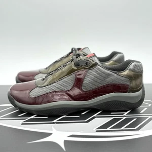 Size 8 UK (9 US) - Prada Americas Cup ' Burgundy Grey ' | SUPER CLEAN! - Picture 1 of 15