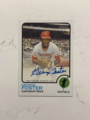Autógrafo Topps Heritage Real One 2022 George Foster automático #ROA-GF Reds Foto 1 de 2