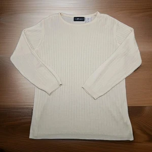 Sag Harbor Elfenbein Acryl Pullover Pulli Damen Gr. M gerippt weich leise Luxus - Bild 1 von 7