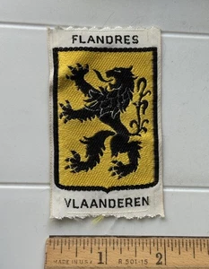 Vlaanderen Flanders Belgium Flemish Coat of Arms Flag Lion Woven Patch Badge - Picture 1 of 3