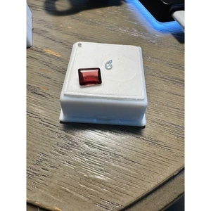 Single Garnet Single Small Blue Topaz Real gemstones Gems Stones Lot Of 2 - Picture 1 of 10