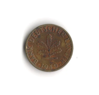 Alemania 1949 - 5 Pfennig - 686 - acero revestido de latón - 3 g Foto 1 de 2