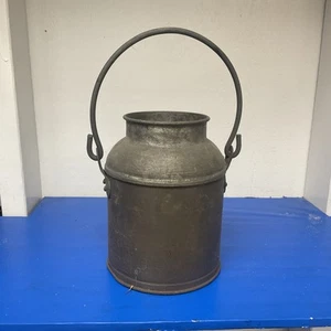 OLD VINTAGE TIN /METAL CREAM MILK CAN PAIL PRIMITIVE FARMHOUSE BARN No Lid - Picture 1 of 8