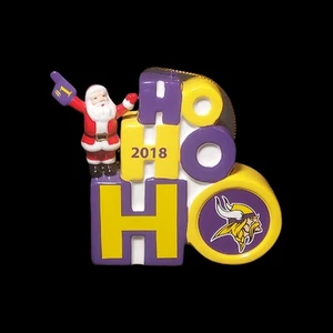 Minnesota Vikings 2018 DANBURY MINT Christmas Jolly Greetings Ornament - No Box - Picture 1 of 11
