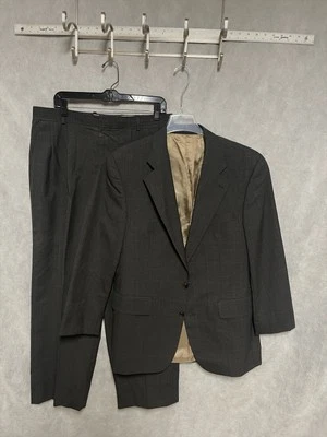 Chaps Suit Men 40R Olive Glen Plaid Academia 34X28.5 Pants Ralph Lauren Luxury - Image 1 of 4
