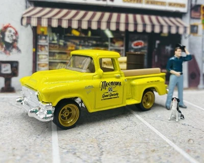 Custom Wheel Swapped Matchbox '57 GMC Stepside Pickup Truck Mooneyes Box Ships - Image 1 of 4
