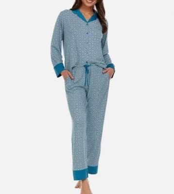 Conjunto feminino Flora Nikrooz colarinho entalhe acabamento acetinado PJ XXL - Imagem 1 de 4