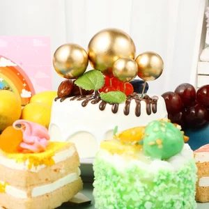 Cake Decorating Add- Ball Shape Topper Cupcake Toppers Ornaments - Picture 1 of 12