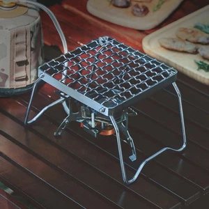 Portable Stainless Steel BBQ Grill Folding Camping Charcoal Barbecue BBQ Grill - Picture 1 of 9