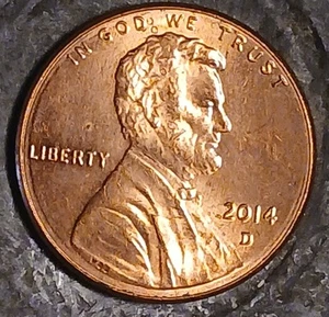 2014 D Penny Major Die Crack At The 1 To Three O'clock Position - Picture 1 of 6
