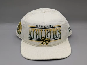 New Era The Golfer Oakland Athletics A's Corduroy Cream Snap Back Hat - Picture 1 of 5
