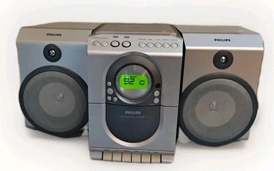 Philips MC138/37 AM/FM Radio Cassette CD Player Micro System w/Remote Tested - Image 1 of 4