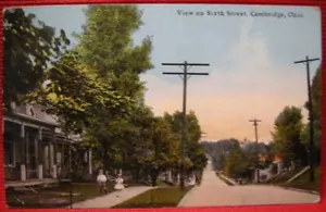 Cambridge, OH. Guernsey Co. 6th Streetscene. Mailed 1912. Identifiable House.NoR - Picture 1 of 3