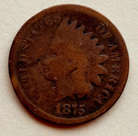 1875 Indian Head Cent - LIBERTY Cover