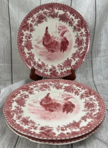 William James Farm Yard RED Rooster Dinner Plates Set of 3 10.25" = - Picture 1 of 7