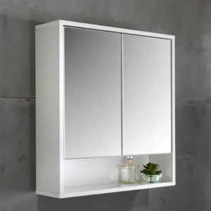 New Stunning Norsk High Gloss Bathroom Mirror Cabinet Perfect Bathroom Storage - Picture 1 of 3
