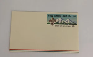 AK Pfadfinder Welt Jamboree Idaho USA 1967 Luftpost 6 Cent unbespielt - Bild 1 von 2