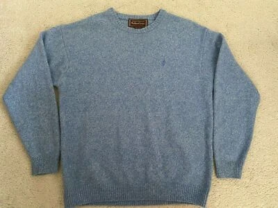 Suéter Jersey Marlboro Classics Para Hombres XLarge Mezcla Lana Azul Foto 1 de 4