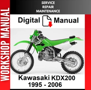 KAWASAKI KDX200 KDX 200 1995 - 2006 SERVICE REPAIR SHOP MANUAL - Picture 1 of 1