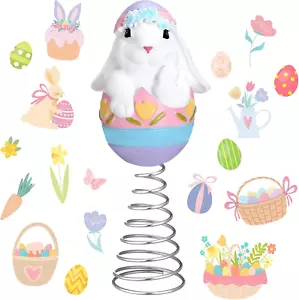 Easter Bunny Miniature Tree Topper Ornaments 4 Inches for Holiday Decor - Picture 1 of 7