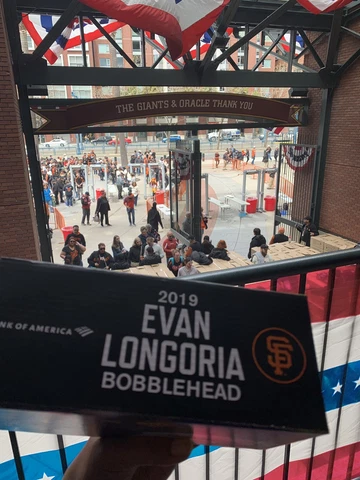 San Francisco Giants - Evan Longoria Bobblehead New In Box SGA 4/6/19 Cover
