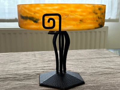 Ancienne grande coupe Art Déco pâte de Verre LORRAIN - Photo 1/4