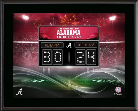 Alabama Crimson Tide 10.5" x 13" 2022 Win vs Ole Miss Rebels Plaque Cover